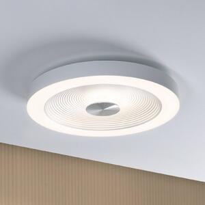 Paulmann stropné LED svetlo Volea, biele/strieborné Ø 40 cm IP44 stmievateľné, Čierna, Kúpeľňa, Plast, Moderný, Závesné svietidlo