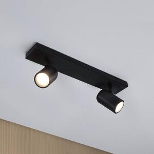 Paulmann stropné bodové svetlá Zyli čierny dĺžka 40 cm 2-pl. IP44, Čierna, Kúpeľňa, kov, Moderný, Stropné svetlo polkruhové s priestorom