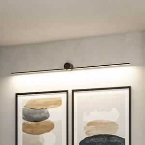 Paulmann LED nástenné svetlo Sava, čierne, 230 cm, IP44, Čierna, Kúpeľňa, kov, Moderný, Nástenné svietidlo