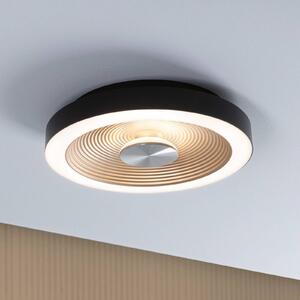 Paulmann stropné LED svetlo Volea čierne/zlaté Ø 32 cm IP44 stmievateľné, Čierna, Kúpeľňa, Plast, Moderný, Závesné svietidlo