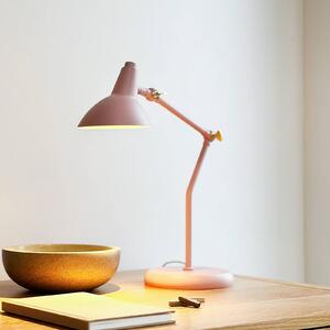 Dyberg Larsen Stolová lampa Vela, ružová, výška 45 cm, Fialová / ružová, Obývacia izba / jedáleň, kov, Škandinávsky, Stojacie svietidlo