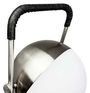 Dyberg Larsen LED stolná lampa na batérie Mova, čierna, IP44, Chrómová / strieborná, Obývacia izba / jedáleň, kov, Škandinávsky, Stojaca lampa
