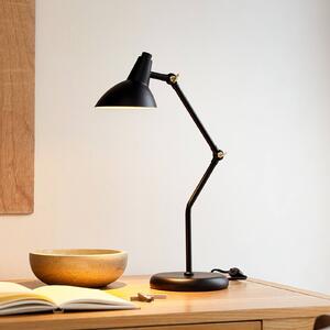 Dyberg Larsen Stolová lampa Vela, čierna, výška 45 cm, Čierna, Obývacia izba / jedáleň, kov, Škandinávsky, Stojacie svietidlo