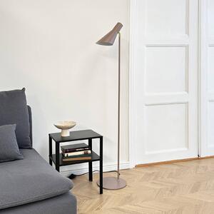 Stojacia lampa Dyberg Larsen DL12, béžová/mosadz, 139 cm, kov, Krémová / jantárovo žltá, Obývacia izba / jedáleň, kov, Škandinávsky, Stojaca lampa