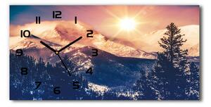 Vodorovné Sklenené hodiny na stenu tiché Hory Colorado