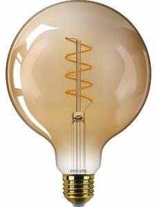 Philips LED filament žiarovka E27 G125 5,5W (40W) 2200K stmievateľná, jantárová