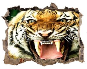 Díra 3D fototapeta nálepka Revúci tiger nd-k-609474