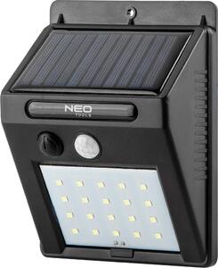 NEO TOOLS Solárne nástenné svietidlo 20 SMD LED 250 lm
