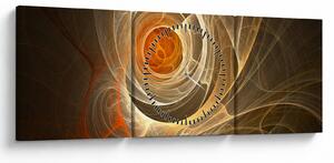 Obraz abstrakcie (s hodinami) (90x30 cm)