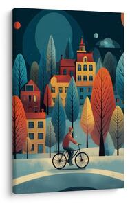 Obraz čarovná zimná dedina