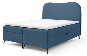 Manželská boxspring posteľ s úložným priestorom Ambra 140x200 - modrá