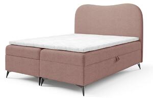Čalúnená boxspring posteľ s úložným priestorom Ambra 120x200 - ružová