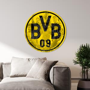 Farebný HDF obraz logo Borussia Dortmund