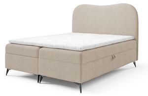 Manželská boxspring posteľ s úložným priestorom Ambra 140x200 - béžová
