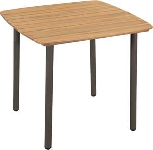 Maison Exclusive – Konferenčný stolík 80x80x72 cm, masívne drevo akácie a oceľ