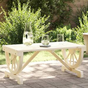 Maison Exclusive – Záhradný konferenčný stolík 90x50x40 cm, masívne drevo (smrek)
