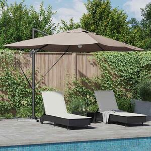 Maison Exclusive – Slnečník, rozmery 351 x 250 x 253 cm, materiál: polyester a hliník, farba: svetlohnedá (taupe)