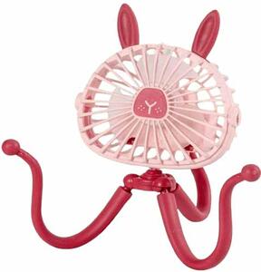 Mini detský ventilátor ružový nabíjací - CAB Toys