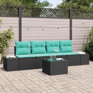 Maison Exclusive – Sedacia súprava, 5 kusov, čierna [syntetický materiál]: Polyratan