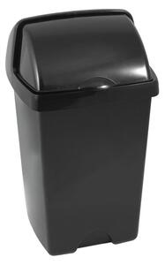 Väčší čierny odpadkový kôš Addis Roll Top, 31 x 30 x 52,5 cm