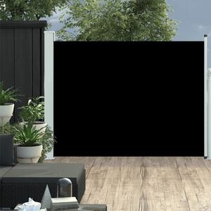Maison Exclusive – Výsuvná bočná markíza, 140 × 514 cm, čierna