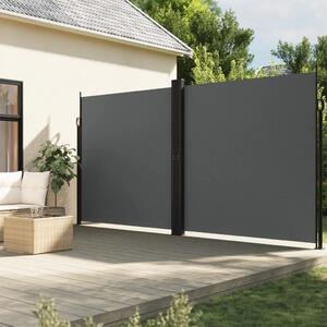 Maison Exclusive – bočná markíza s výsuvom, antracitová, 220 x 1200 cm