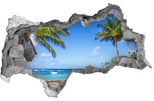 Diera 3D v stene nálepka Tropické pláže nd-b-53431750