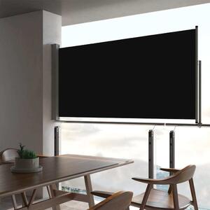 Maison Exclusive – Výsuvná bočná markíza, 80 × 300 cm, čierna
