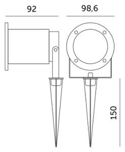 LED RGBW Stmievateľná vonkajšia lampa BLAKE 1xGU10/4,8W/230V IP65 + diaľkové ovládanie