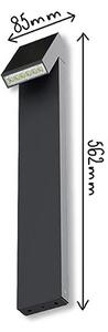 Viking - solárna LED lampa LED/1,4W/3,7V IP65 3000K