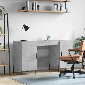 Maison Exclusive - písací stôl betónovo sivý 140x50x75 cm drevený materiál