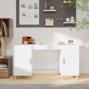 Maison Exclusive - písací stôl biely 140x50x75 cm drevený materiál
