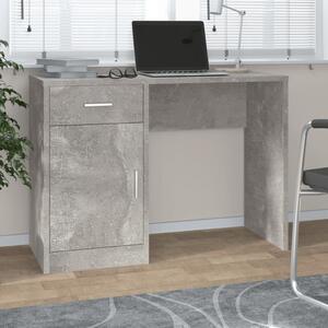 Maison Exclusive – písací stôl s úložným priestorom, farba: sivá, rozmer: 100 x 40 x 73 cm, materiál: drevovláknitá doska