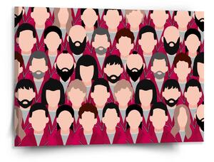 Sablio Obraz Money heist Anonymné tváre - 150x110 cm