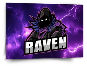 Sablio Obraz FORTNITE RAVEN Fialová búrka - 150x110 cm
