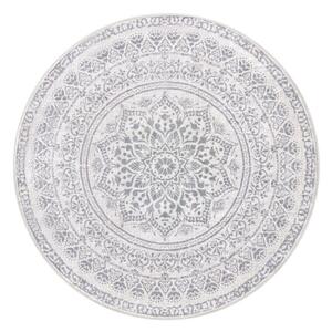 Koberec Boho-Stil sivý kruh