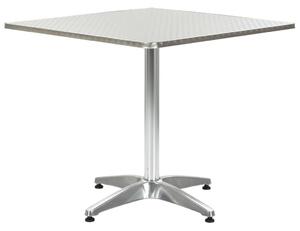 Maison Exclusive – záhradný stôl, strieborná farba, 80x80x70 cm, hliník