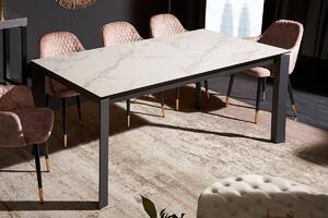 Rozťahovací jedálenský stôl Narissara X7 180-240 cm biely - vzor mramor