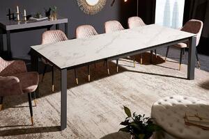Rozťahovací jedálenský stôl Narissara X7 180-240 cm biely - vzor mramor