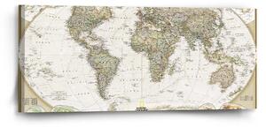 Sablio Obraz Mapa sveta - 110x50 cm