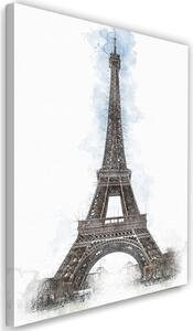 Obraz na plátne Eiffelova veža ako ručne maľovaná - Cornel Vlad Rozmery: 40 x 60 cm
