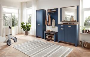 PREDSIEŇOVÁ SKRIŇA, modrá, hnedá, farby duba, 65/201/38 cm MID.YOU - Online Only drobný nábytok, Online Only