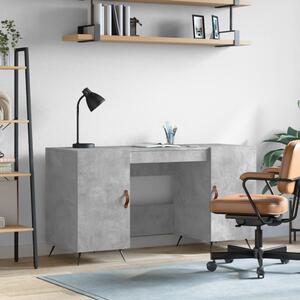 Maison Exclusive - písací stôl betónovo sivý 140x50x75 cm drevený materiál