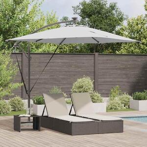 Maison Exclusive – Slnečník, farba piesok, 249 x 249 x 250 cm, materiál: polyester a hliník