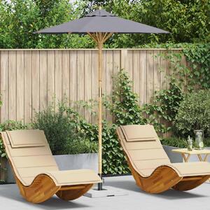 Maison Exclusive – záhradný slnečník, priemer 180 cm, výška 230 cm, bambusový rám, tmavosivá farba