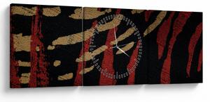 Obraz abstrakcie (s hodinami) (90x30 cm)