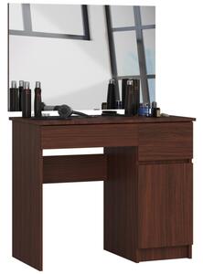 Toaletný stolík so zrkadlom CLP P-2/SL 900x600 pravý, wenge