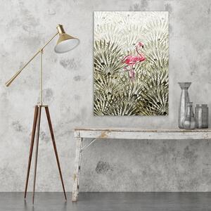 Obraz na plátne Plameniak v džungli - Rubiant Rozmery: 40 x 60 cm