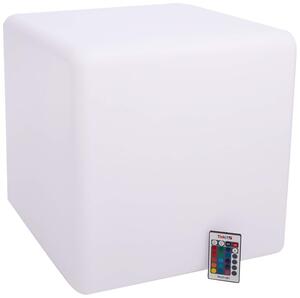 ACA Lighting Solárna a vodotesná LED kocka RGB+W 40 cm, diaľkové ovládanie
