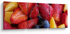 Obraz ovocia (s hodinami) (90x30 cm)